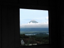Výhled z okna sopka Concepción